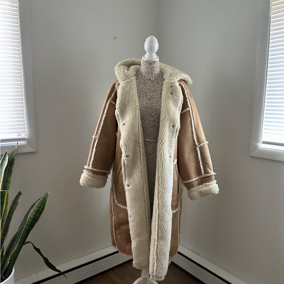 Anthropologie Pilcro Reversible Sherpa Coat - Picture 4 of 6